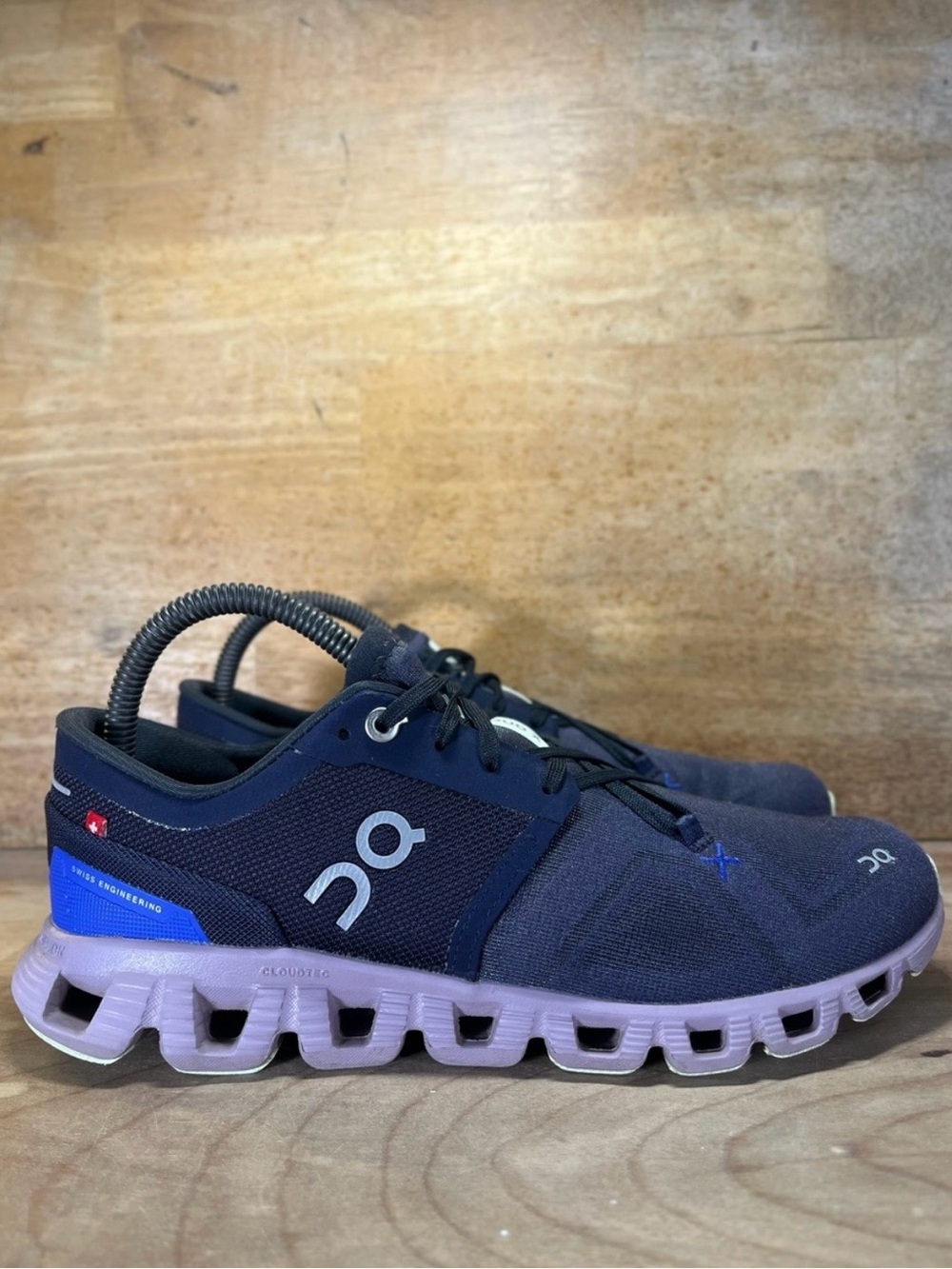 On Cloud X 3 REFLECTIVE Womens Size 8 Running Shoes Sneakers Midnight Heron